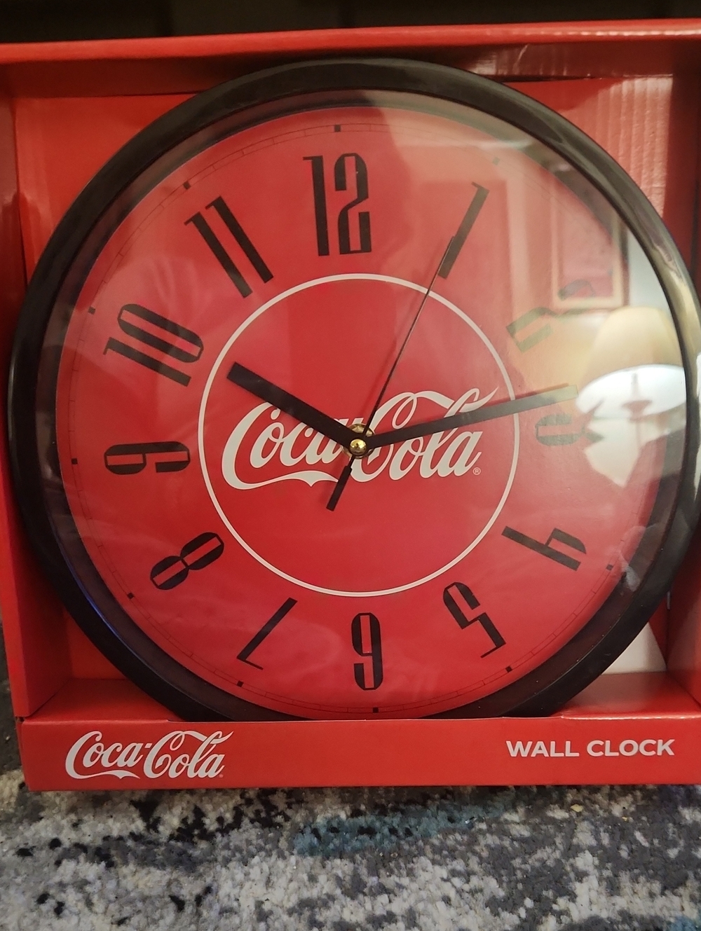 Coca Cola Red and Black Retro Wall Clock